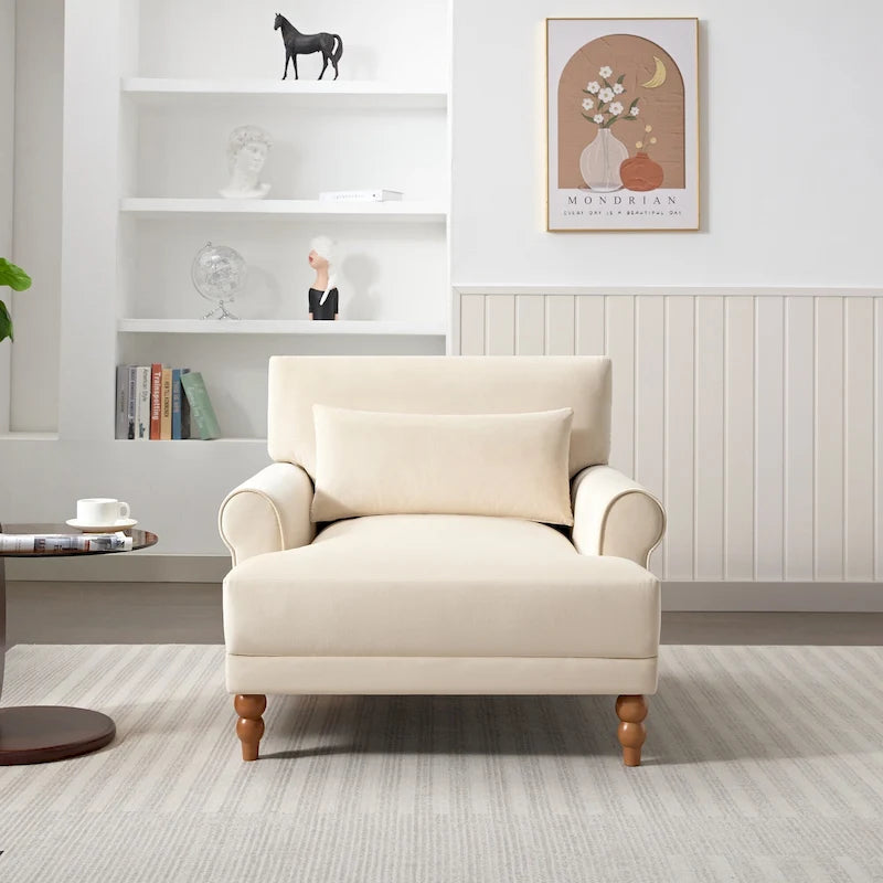 Poltrona d'accento in velluto verde/bianco/beige con braccioli rotondi, seduta singola