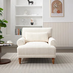Poltrona d'accento in velluto verde/bianco/beige con braccioli rotondi, seduta singola