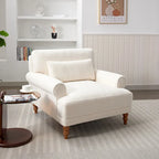 Poltrona d'accento in velluto verde/bianco/beige con braccioli rotondi, seduta singola