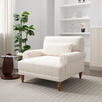 Poltrona d'accento in velluto verde/bianco/beige con braccioli rotondi, seduta singola