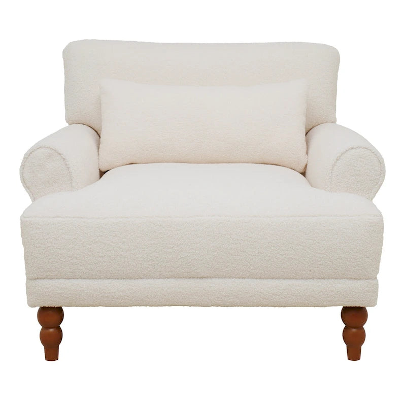Poltrona d'accento in velluto verde/bianco/beige con braccioli rotondi, seduta singola