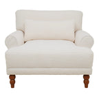 Poltrona d'accento in velluto verde/bianco/beige con braccioli rotondi, seduta singola