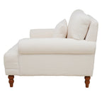 Poltrona d'accento in velluto verde/bianco/beige con braccioli rotondi, seduta singola
