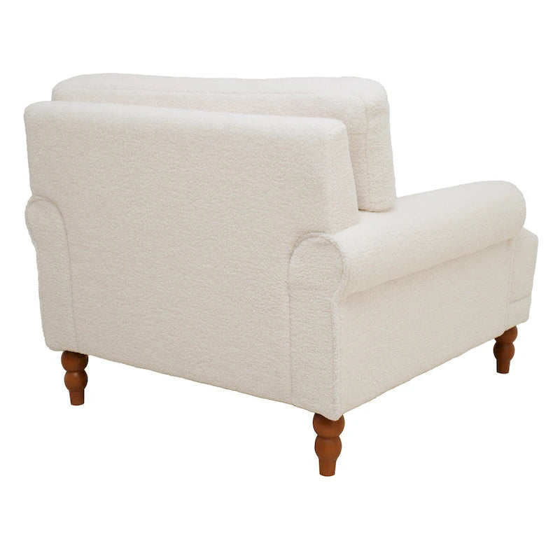 Poltrona d'accento in velluto verde/bianco/beige con braccioli rotondi, seduta singola