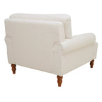 Poltrona d'accento in velluto verde/bianco/beige con braccioli rotondi, seduta singola