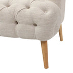 Divano a 3 posti con schienale alto e bottoni, in color bordeaux / verde smeraldo / beige, con gambe in betulla