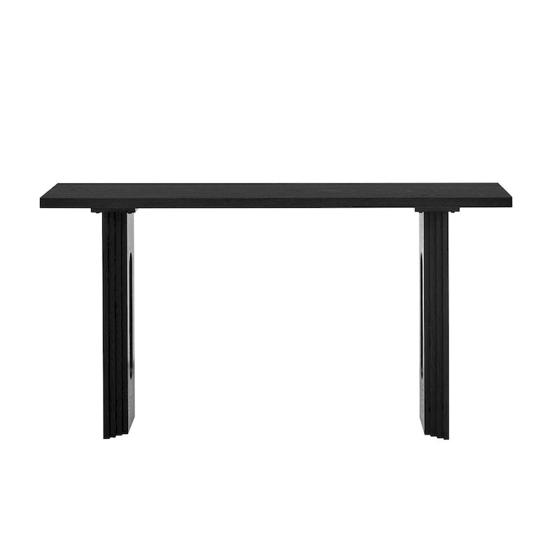 Consolle gambe cave rotonde Nero / Naturale, 1 persona