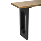 Consolle gambe cave rotonde Nero / Naturale, 1 persona