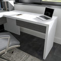 Prolunga da scrivania a ponte 42W, a L/U, bianco puro/grigio moderno/antracite, 1 persona