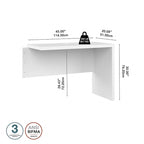 Prolunga da scrivania a ponte 42W, a L/U, bianco puro/grigio moderno/antracite, 1 persona