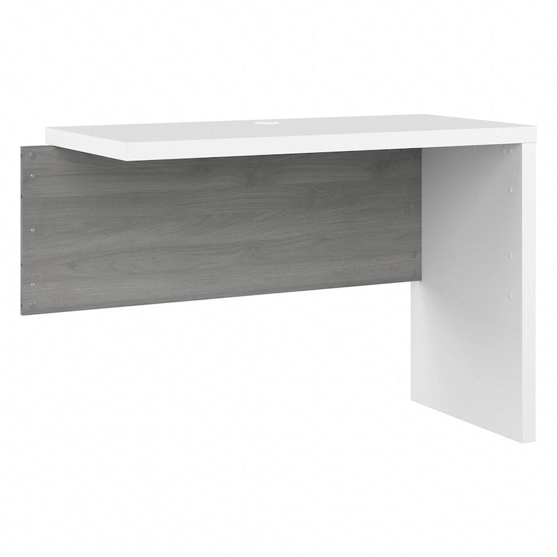 Prolunga da scrivania a ponte 42W, a L/U, bianco puro/grigio moderno/antracite, 1 persona