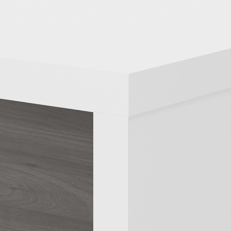 Prolunga da scrivania a ponte 42W, a L/U, bianco puro/grigio moderno/antracite, 1 persona