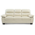 Flared Arm Faux Leather Straight Sofa - 78  - Beige