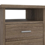 Scrivania per Ufficio a 4 Cassetti Tartufo / Cioccolato Fondente / Venatura Legno Chiaro, Singola