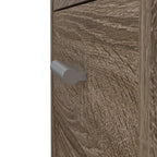 Scrivania per Ufficio a 4 Cassetti Tartufo / Cioccolato Fondente / Venatura Legno Chiaro, Singola