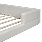 Letto matrimoniale/queen size con piattaforma bianca/nera con testiera trapuntata e 2 luci da lettura (per 2)