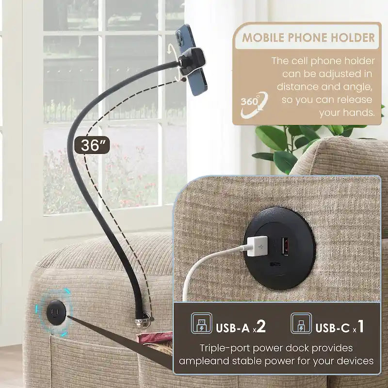 Divano componibile angolare a U in ciniglia color cachi chiaro e beige / grigio-azzurro, modulare a 6 posti