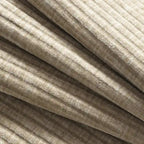 Divano componibile angolare a U in ciniglia color cachi chiaro e beige / grigio-azzurro, modulare a 6 posti