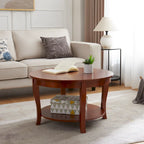 Tavolino rotondo beige/bianco con ripiano aperto, 1 persona, legno