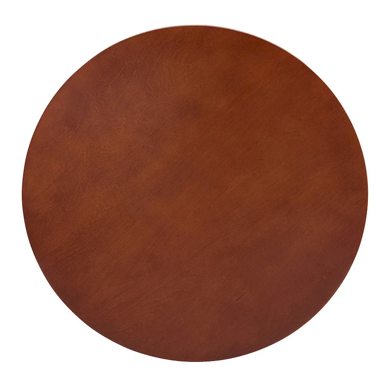 Tavolino rotondo beige/bianco con ripiano aperto, 1 persona, legno