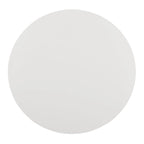 Tavolino rotondo beige/bianco con ripiano aperto, 1 persona, legno