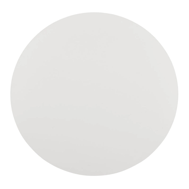 Tavolino rotondo beige/bianco con ripiano aperto, 1 persona, legno