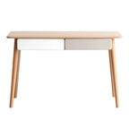 Solid Wood Computer Desk - 47  Large Size Office Desk with 2 Drawers