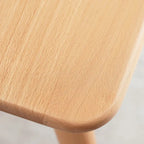 Scrivania in legno di faggio naturale, 120 cm, 2 cassetti, monoposto