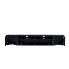 Mobile TV in Rattan Sintetico Nero con LED 16 Colori, Adatto per TV Fino a 90", Montaggio per 2 Persone