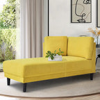 65  Linen Corner Chaise Lounge