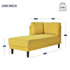 Chaise longue angolare in poliestere blu/grigio/giallo, 1–2 posti