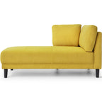 Chaise longue angolare in poliestere blu/grigio/giallo, 1–2 posti