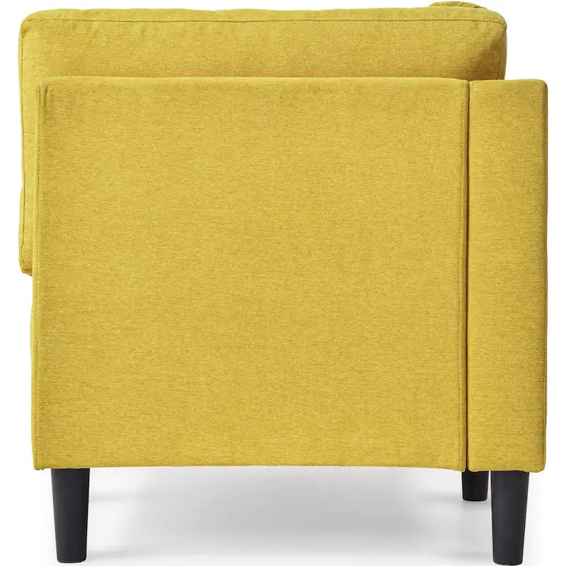Chaise longue angolare in poliestere blu/grigio/giallo, 1–2 posti