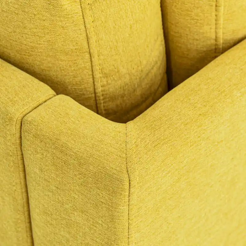 Chaise longue angolare in poliestere blu/grigio/giallo, 1–2 posti