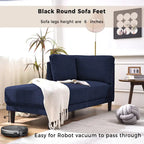 Chaise longue angolare in poliestere blu/grigio/giallo, 1–2 posti