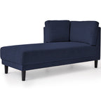 Chaise longue angolare in poliestere blu/grigio/giallo, 1–2 posti