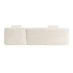 Divano Sezionale a L in Ecopelliccia Beige / Caffè Chiaro / Grigio Scuro / Nero, 3 Posti