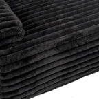 Divano Sezionale a L in Ecopelliccia Beige / Caffè Chiaro / Grigio Scuro / Nero, 3 Posti