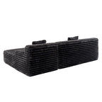 Divano Sezionale a L in Ecopelliccia Beige / Caffè Chiaro / Grigio Scuro / Nero, 3 Posti