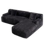 Divano Sezionale a L in Ecopelliccia Beige / Caffè Chiaro / Grigio Scuro / Nero, 3 Posti