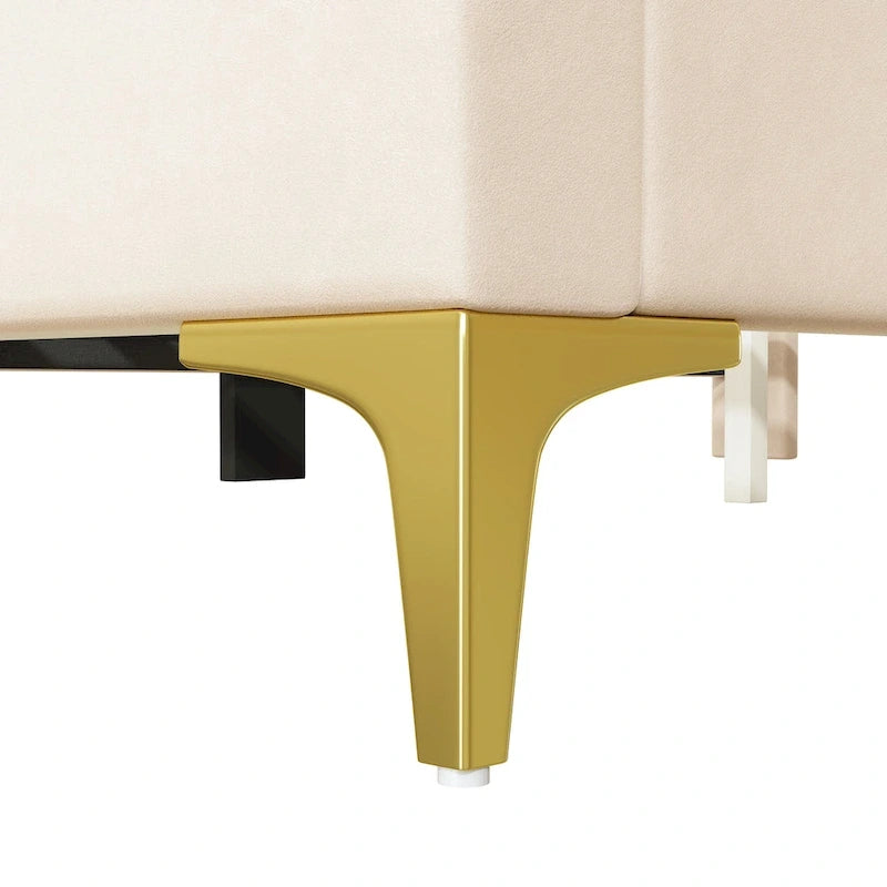 Letto a piattaforma singolo in velluto grigio/beige/rosa con testiera semicircolare, 1 posto