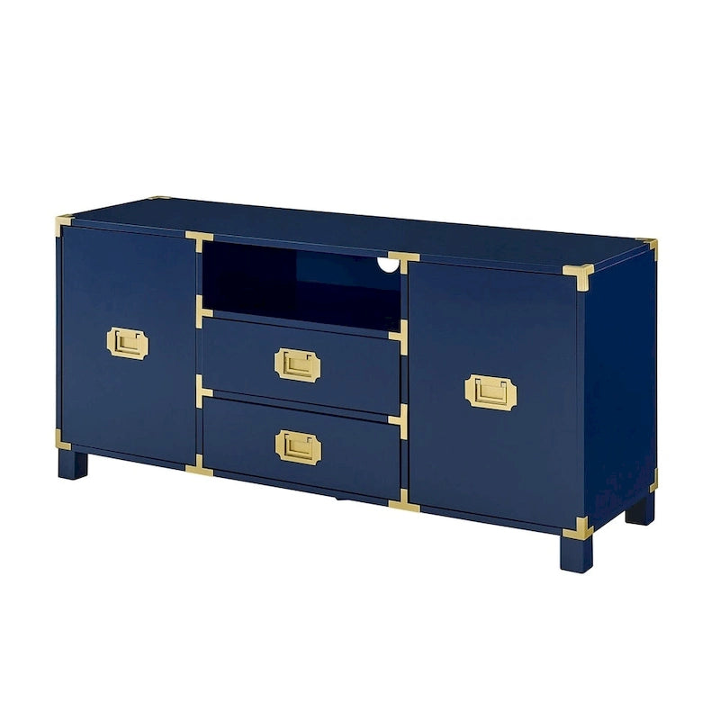Mobile TV Bianco / Blu scuro / Blu notte con cassetti e ante, Adatto per TV fino a 50"