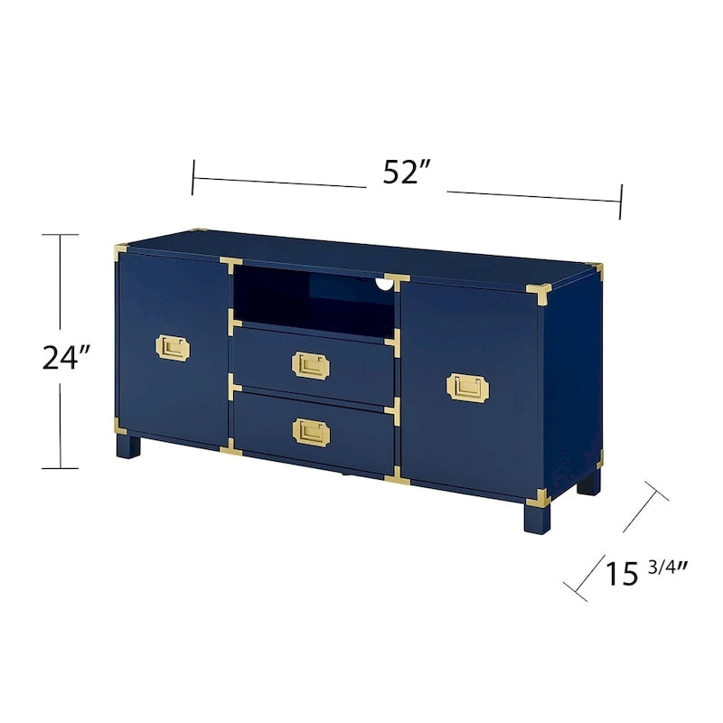 Mobile TV Bianco / Blu scuro / Blu notte con cassetti e ante, Adatto per TV fino a 50"