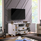 Mobile TV Bianco / Blu scuro / Blu notte con cassetti e ante, Adatto per TV fino a 50"