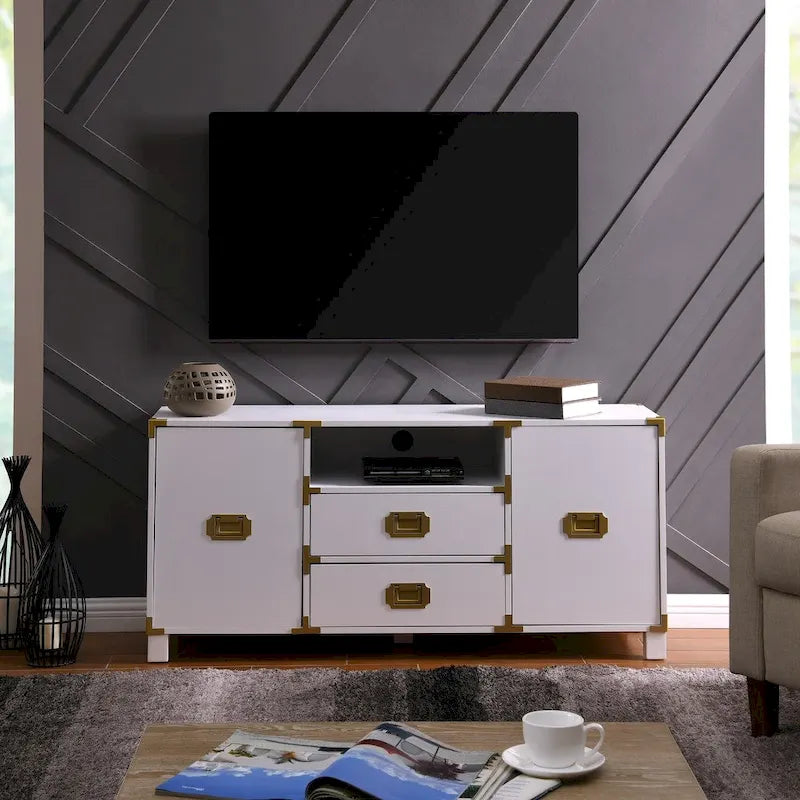 Mobile TV Bianco / Blu scuro / Blu notte con cassetti e ante, Adatto per TV fino a 50"
