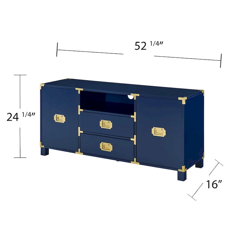 Mobile TV Bianco / Blu scuro / Blu notte con cassetti e ante, Adatto per TV fino a 50"