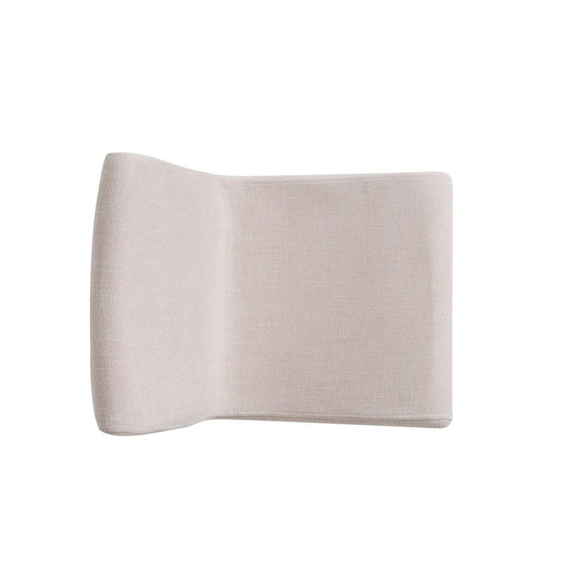 Sedia da pranzo in tessuto, stile Mid-Century, set da 2 – Menta / Beige / Grigio scuro, Gambe in noce o rovere