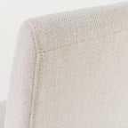 Sedia da pranzo in tessuto, stile Mid-Century, set da 2 – Menta / Beige / Grigio scuro, Gambe in noce o rovere