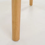 Sedia da pranzo in tessuto, stile Mid-Century, set da 2 – Menta / Beige / Grigio scuro, Gambe in noce o rovere