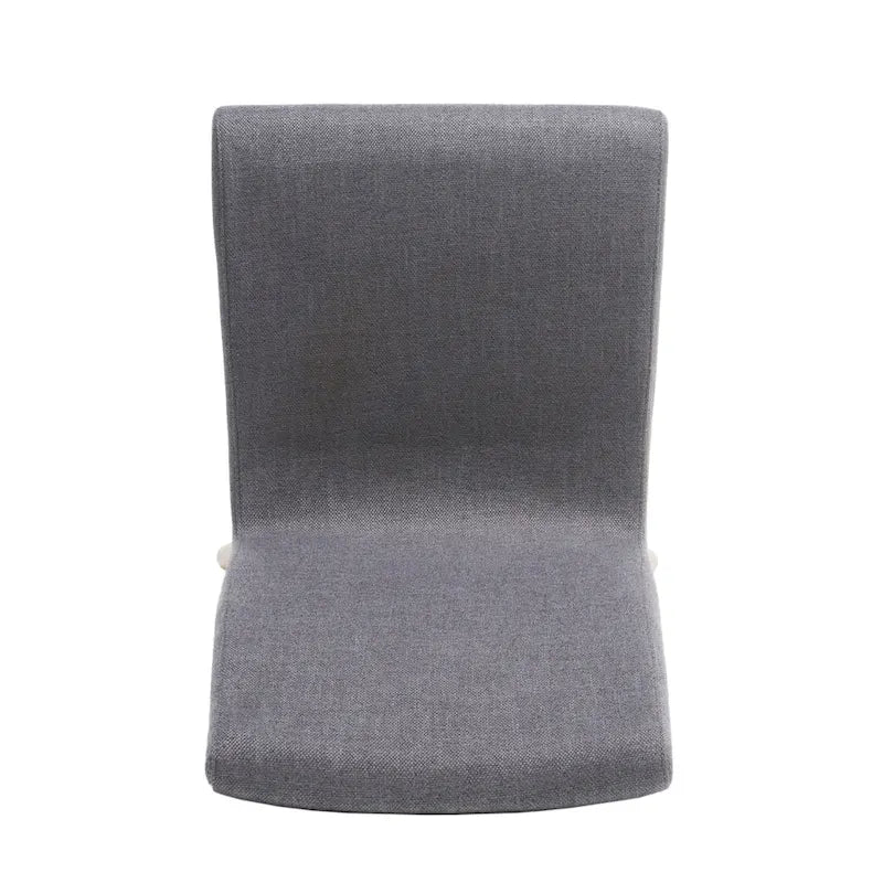 Sedia da pranzo in tessuto, stile Mid-Century, set da 2 – Menta / Beige / Grigio scuro, Gambe in noce o rovere